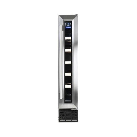 Amica 15cm freestanding slimline wine cooler, Stainless steel