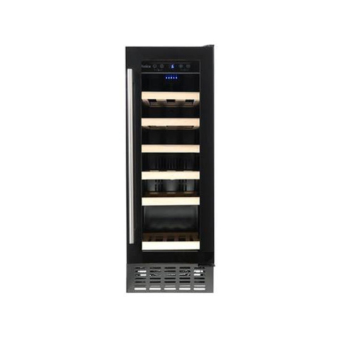 Amica 30cm freestanding slimline wine cooler, Black