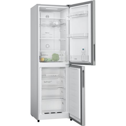 Bosch KGN27NLEAG Freestanding Fridge Freezer-Stainless Steel - 183cm