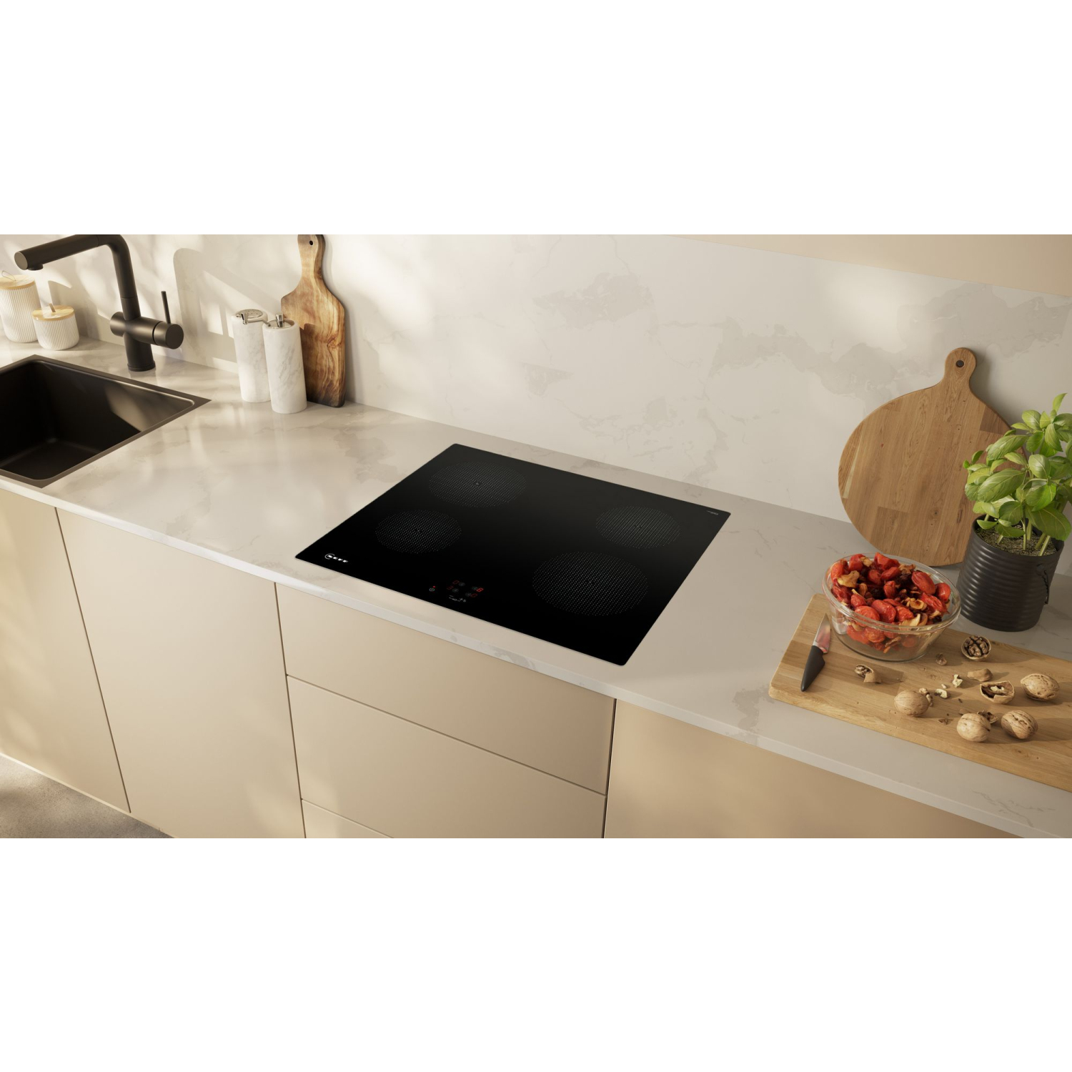Neff 'N30' Induction hob, 60 cm, Black, 13 Amp Plug In Model full image