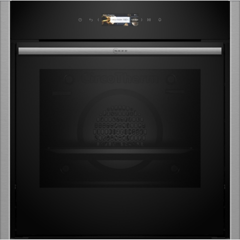 Neff B54CR71N0B 60cm Slide and Hide Built In Electric Single Oven - Stainless Steel