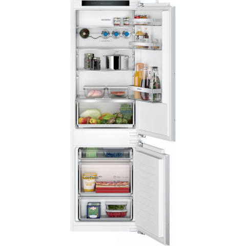  Siemens iQ300, Built-in low frost fridge-freezer with freezer at bottom, 177.2 x 54.1 cm, flat hinge 