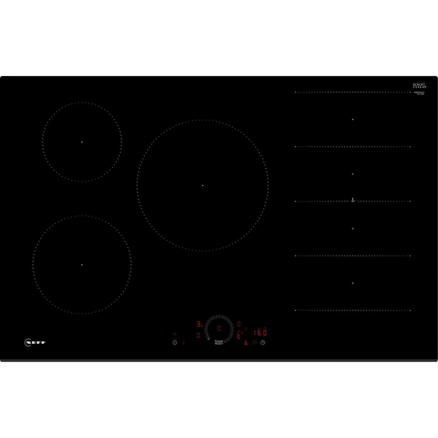 Neff N70 Induction hob, 80 cm, surface mount without frame, Twist Touch Control full image