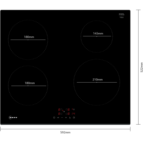 Neff T36FBE1L0 Induction Hob - Black