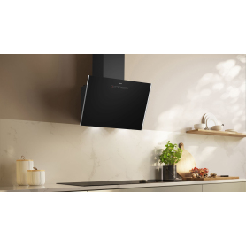 Neff N30, Inclined Wall-mounted cooker hood, 60 cm, clear glass black printed - 1