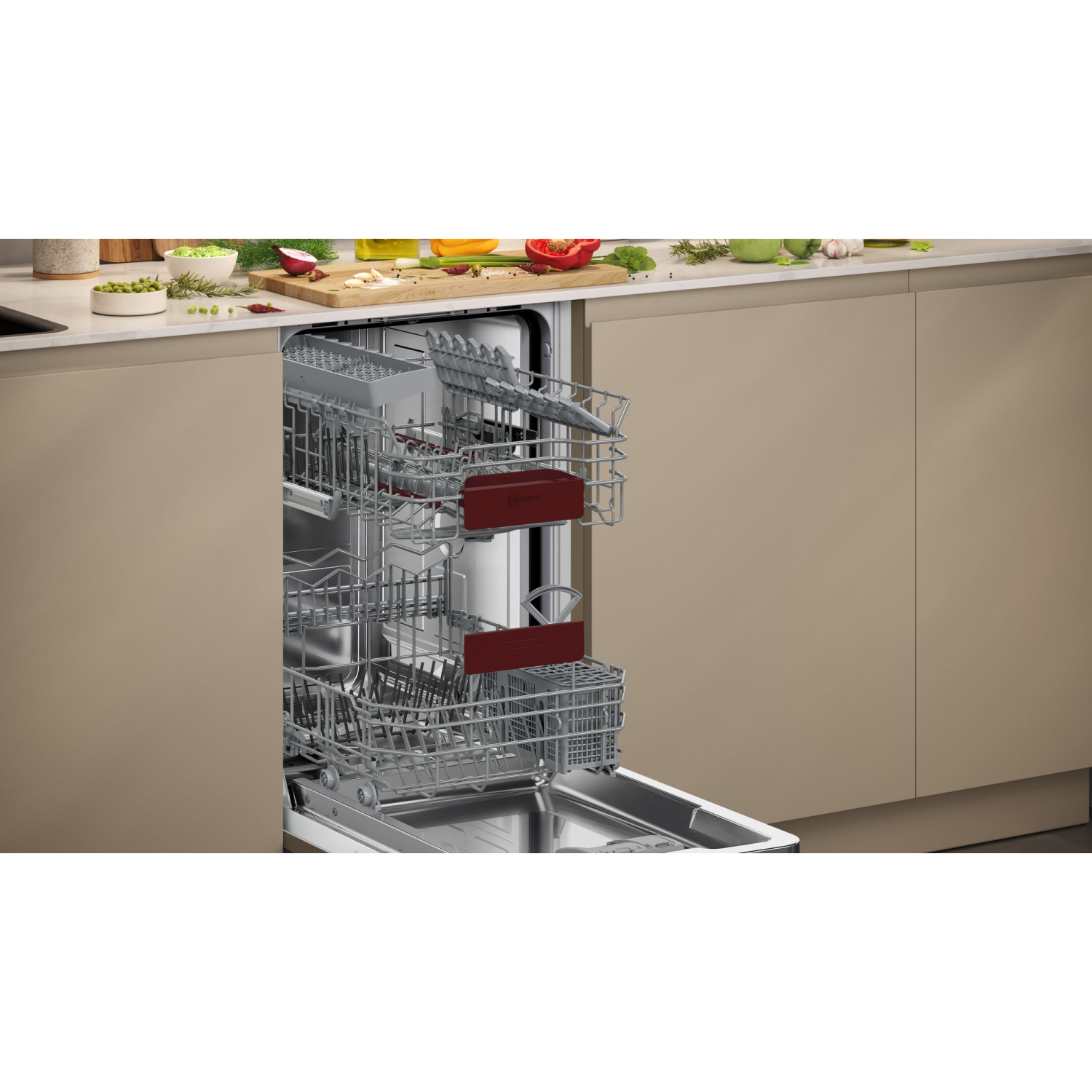 Neff N50, Fully-integrated dishwasher, 45 cm, Variable hinge full image