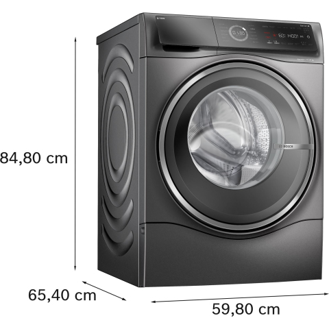 Bosch Series 8 i-Dos WNC254ARGB Wifi Connected 10.5Kg / 6Kg Washer Dryer with 1400 rpm - Graphite