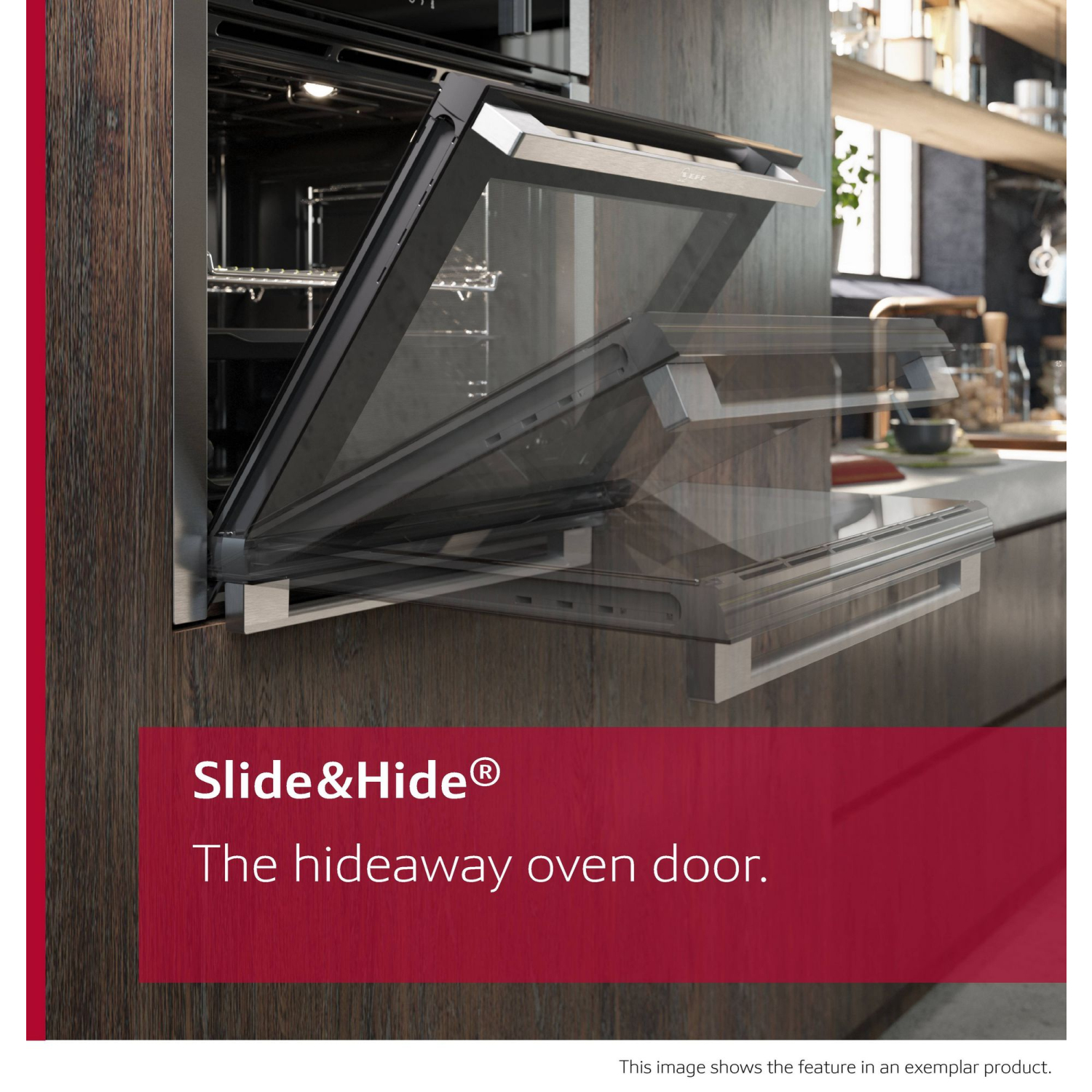 Neff 'N50' B3ACE4AN3B Slide & Hide Built-In Single Oven - Stainless Steel full image