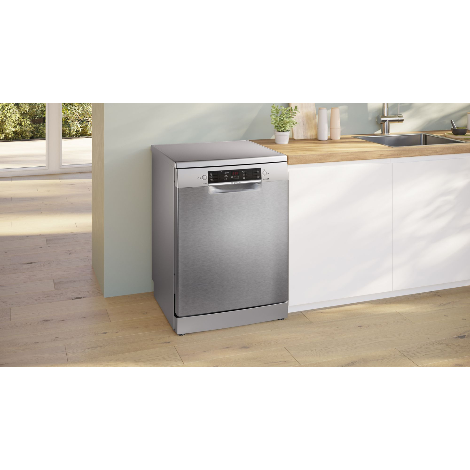 Bosch Series 2, Free-standing dishwasher, 60 cm, Brushed steel anti-fingerprint full image