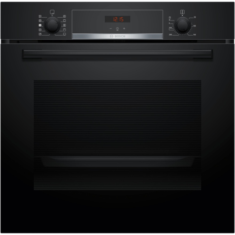 Bosch Series 4, Built-in oven with added steam function, 60 x 60 cm, Black