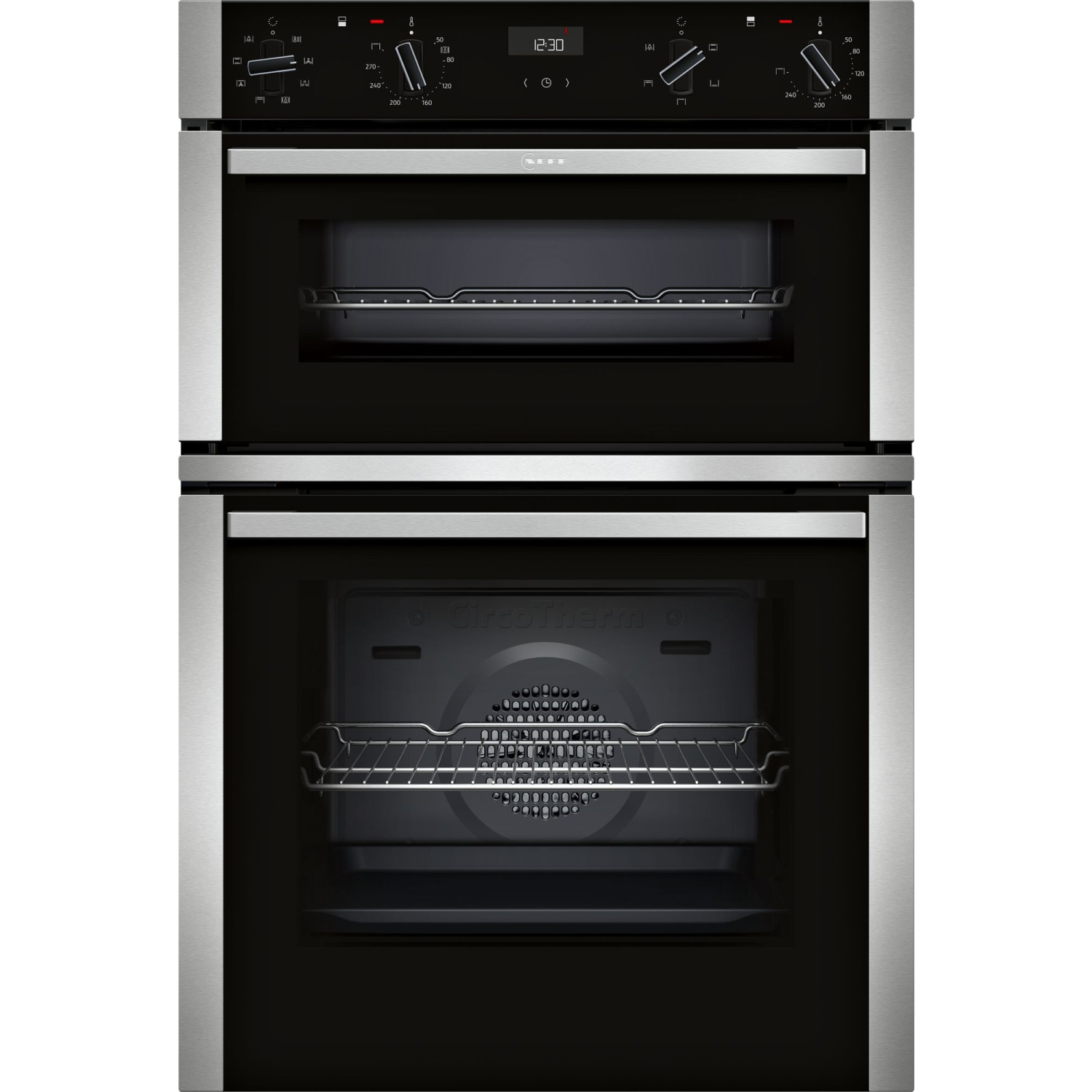 Neff N50 U1ACE2AN3B Built-In Double Oven - Stainless Steel full image