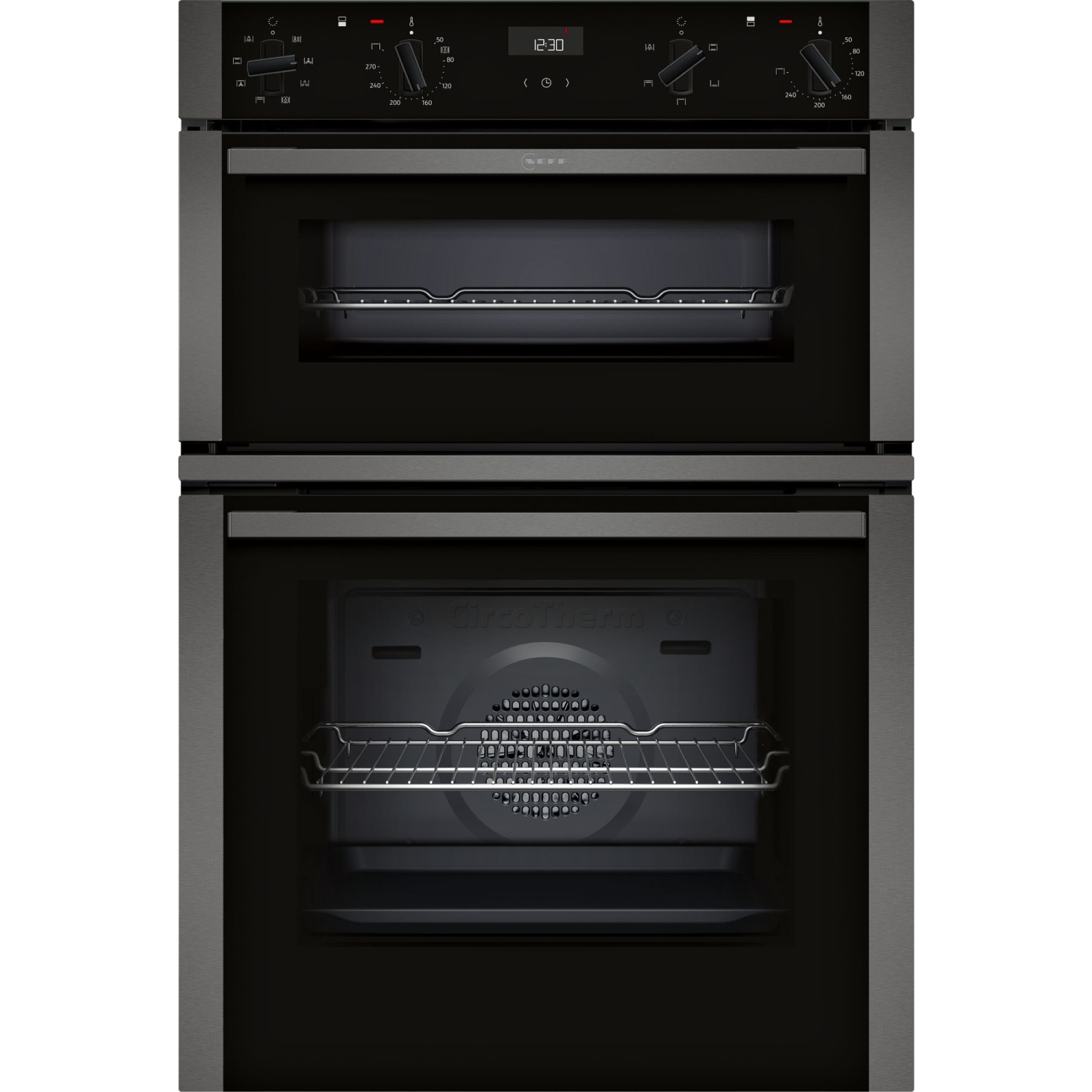 Neff N50 U1ACE2AG3B Built-In Double Oven - Graphite Grey full image