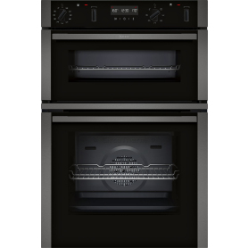Neff N50 U2ACH7AN7B Built-In Smart Double Oven - Graphite - Pyro Clean