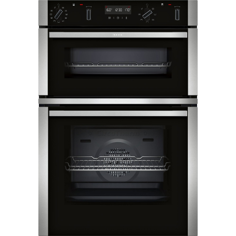 Neff N50 U2ACH7AN7B Built-In Smart Double Oven - Stainless Steel - Pyro Clean