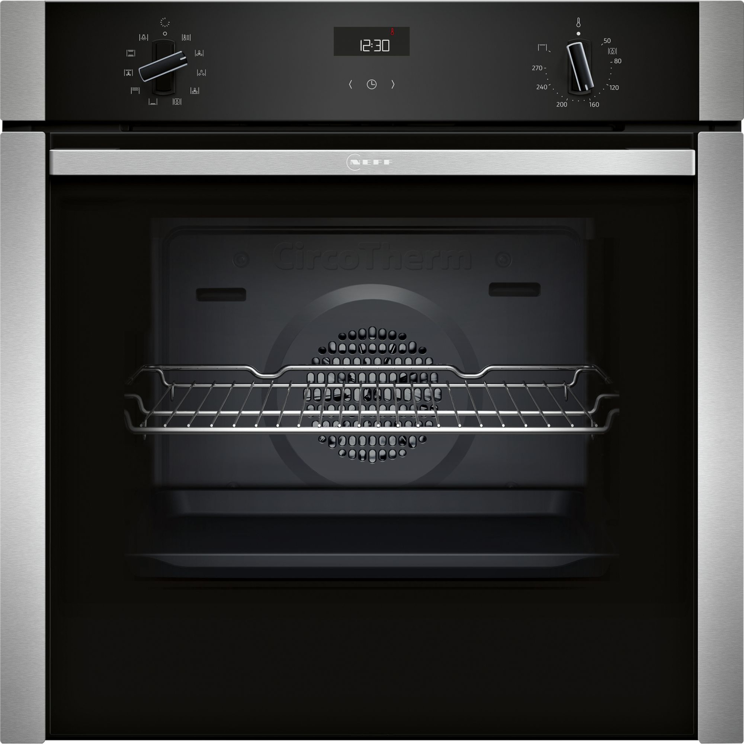 Neff 'N50' B3ACE4AN3B Slide & Hide Built-In Single Oven - Stainless Steel full image