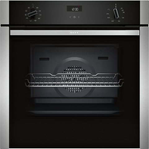 Neff 'N50' B3ACE4AN3B Slide & Hide Built-In Single Oven - Stainless Steel