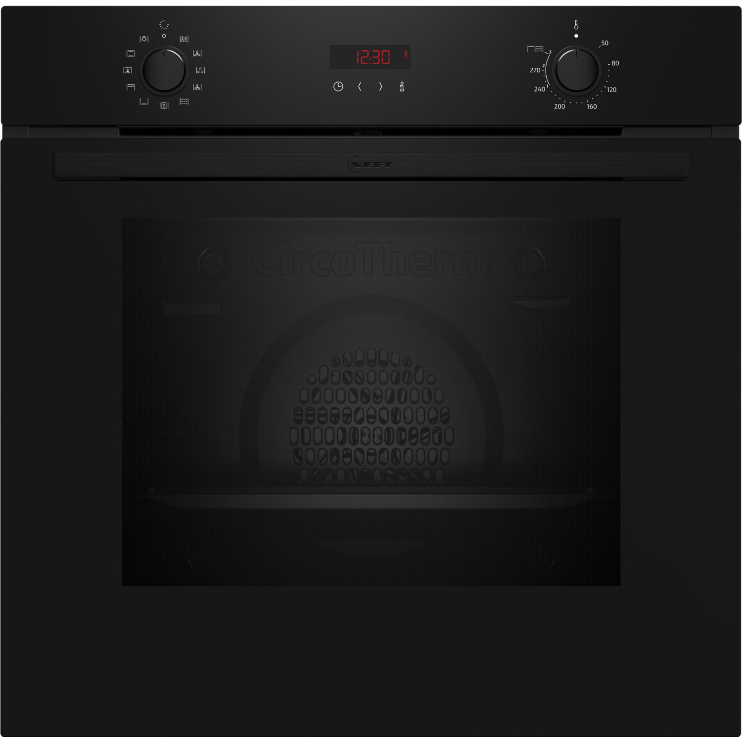 Neff N30, Built-in single oven, Black, Pyrolitic Cleaning full image
