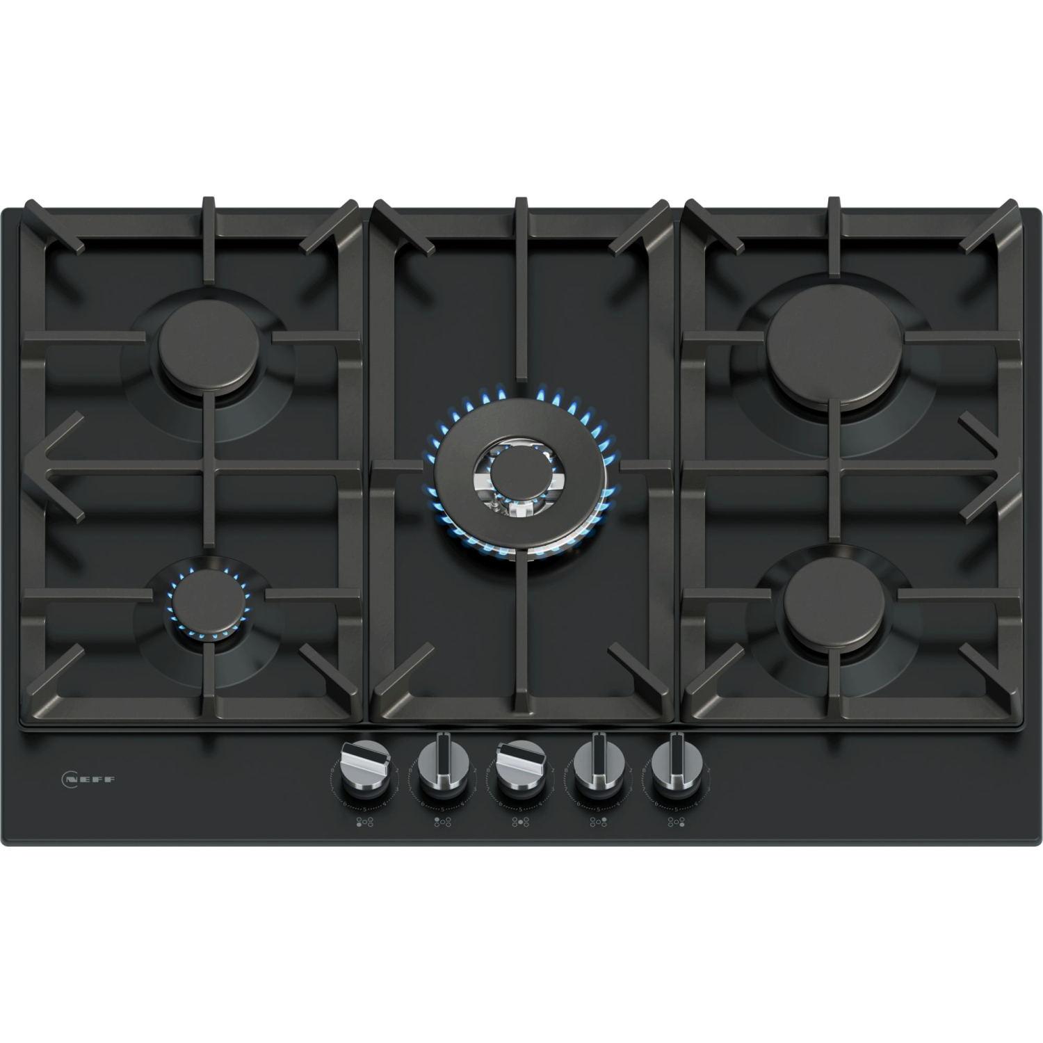 Neff N70, Gas hob, 75 cm, Enamel, Black full image