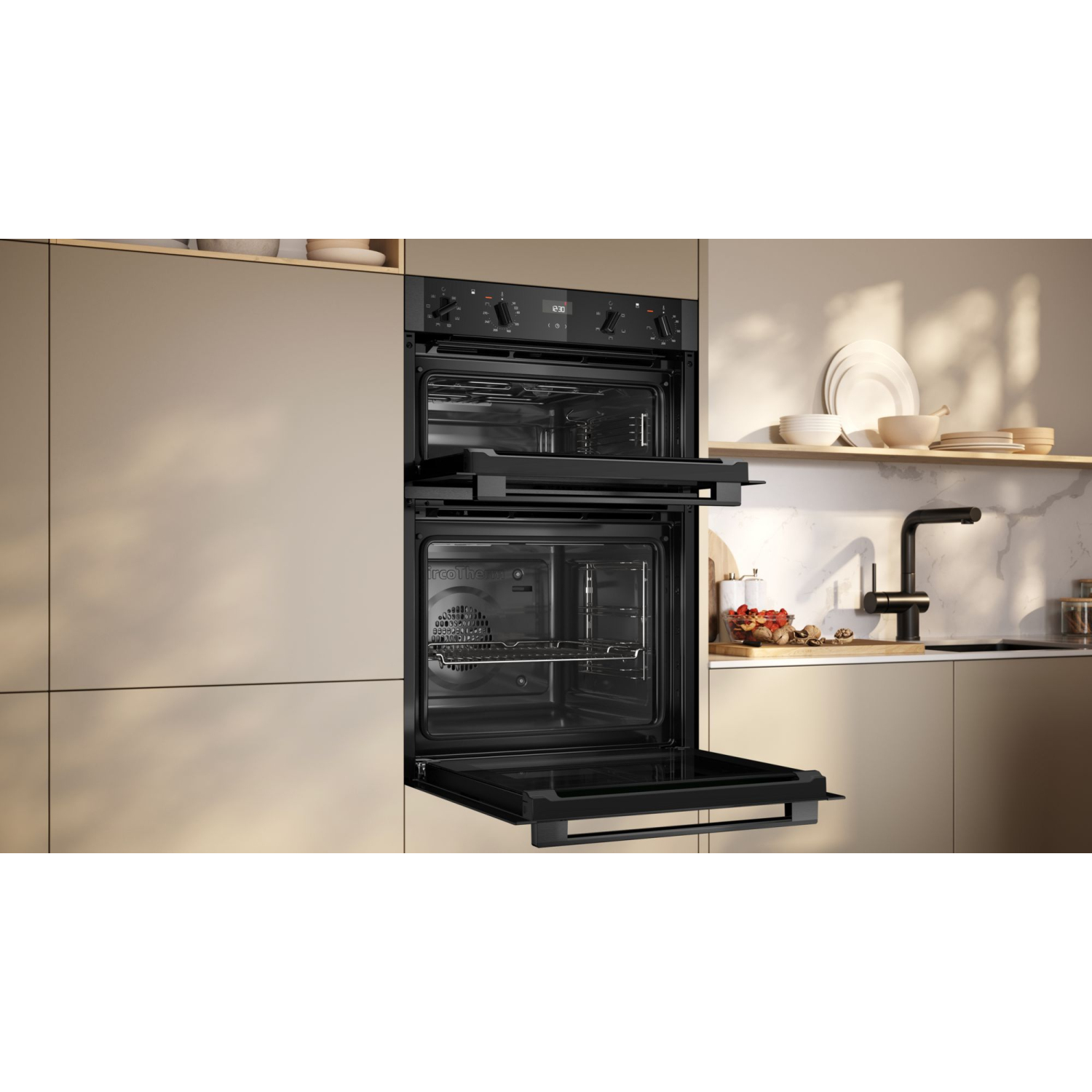 Neff N50 U1ACE2AG3B Built-In Double Oven - Graphite Grey full image
