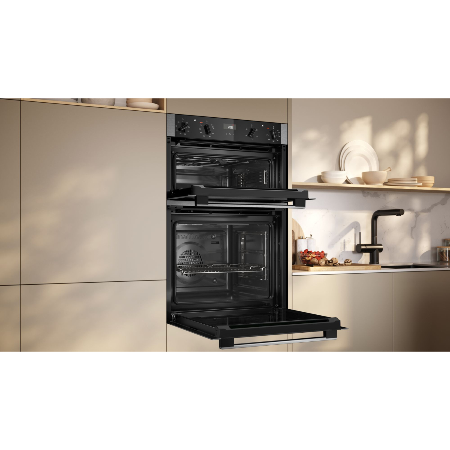 Neff N50 U1ACE2AN3B Built-In Double Oven - Stainless Steel full image
