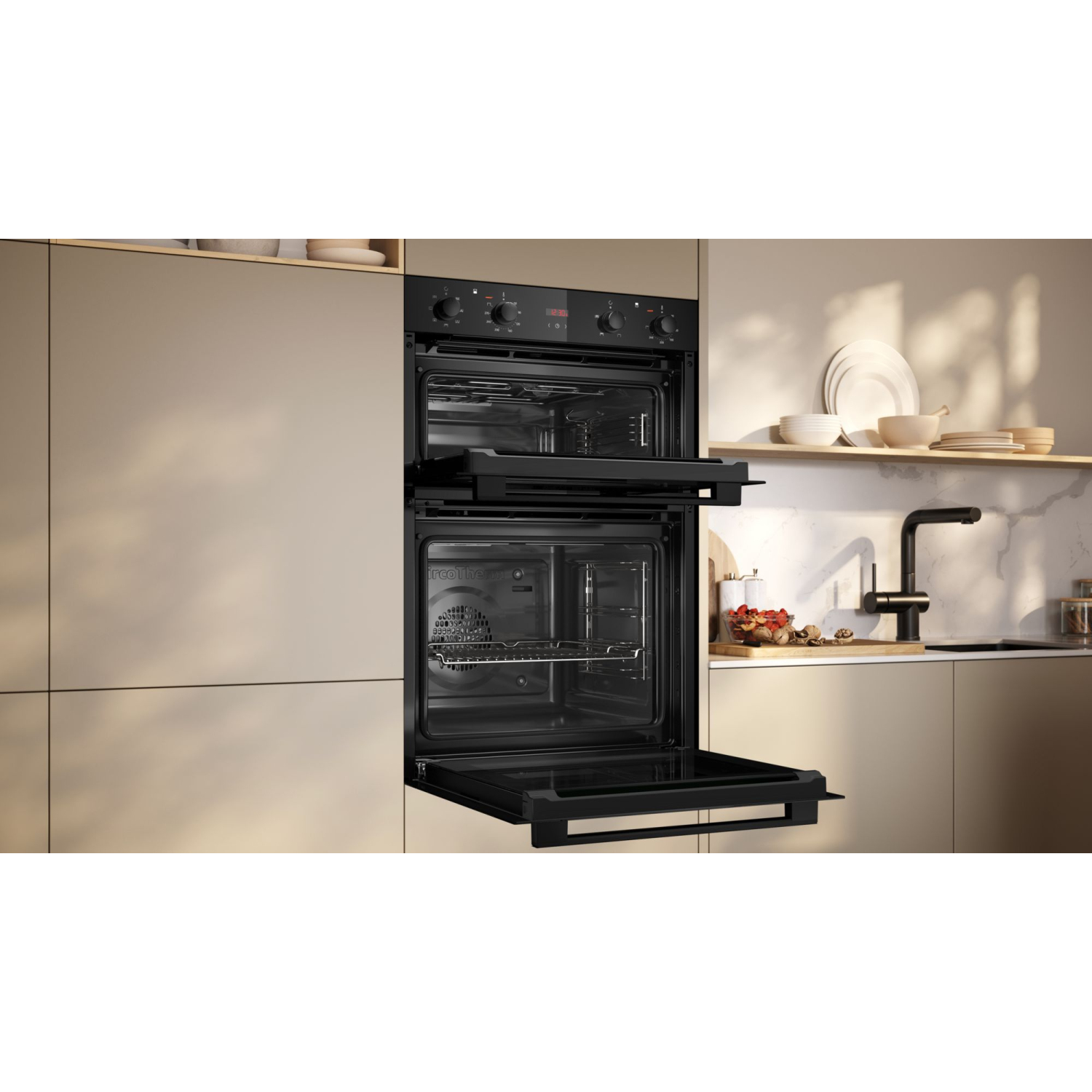 Neff U1DCC0AK3B Built In Double Electric Oven - Black full image