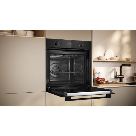 Neff N30, Built-in single oven, Black, Pyrolitic Cleaning