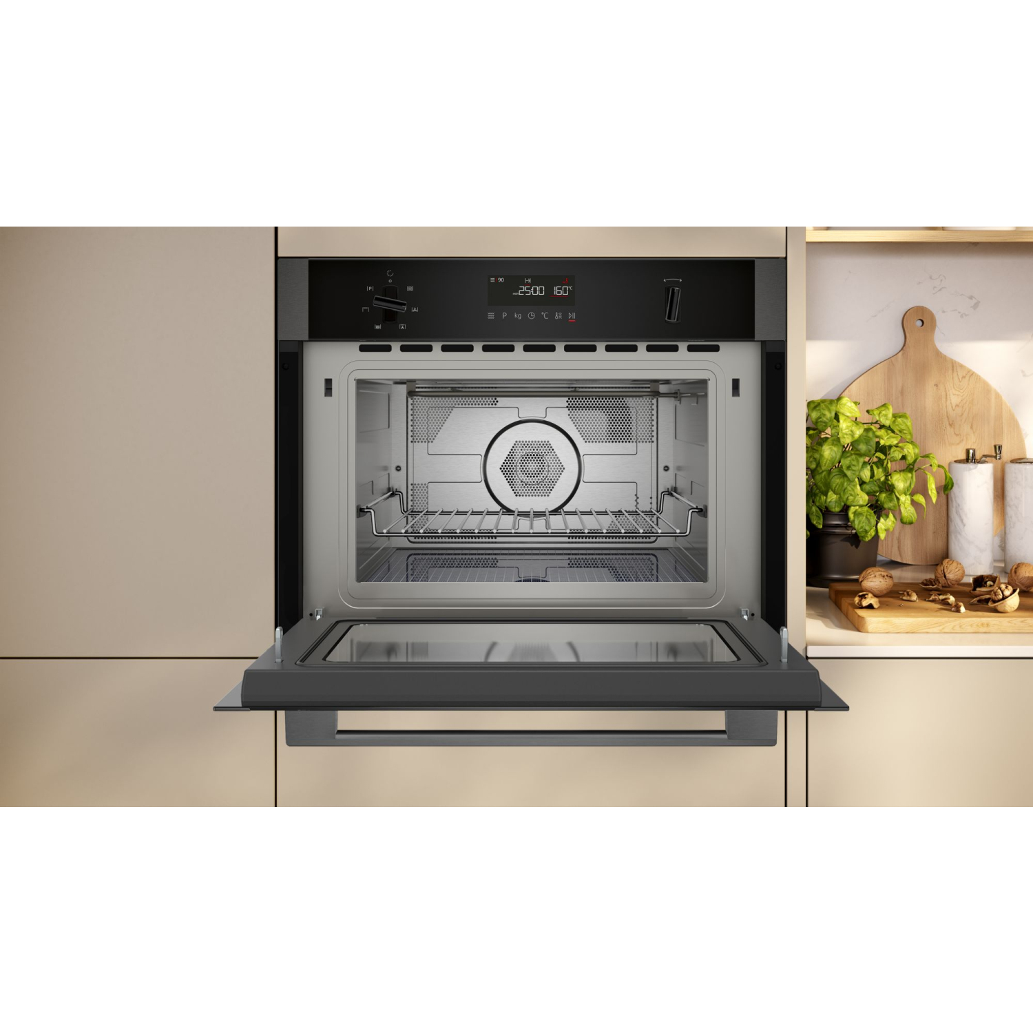 Neff C1AMG84G1B N50 900W Built-In Combi Microwave Oven - Graphite full image