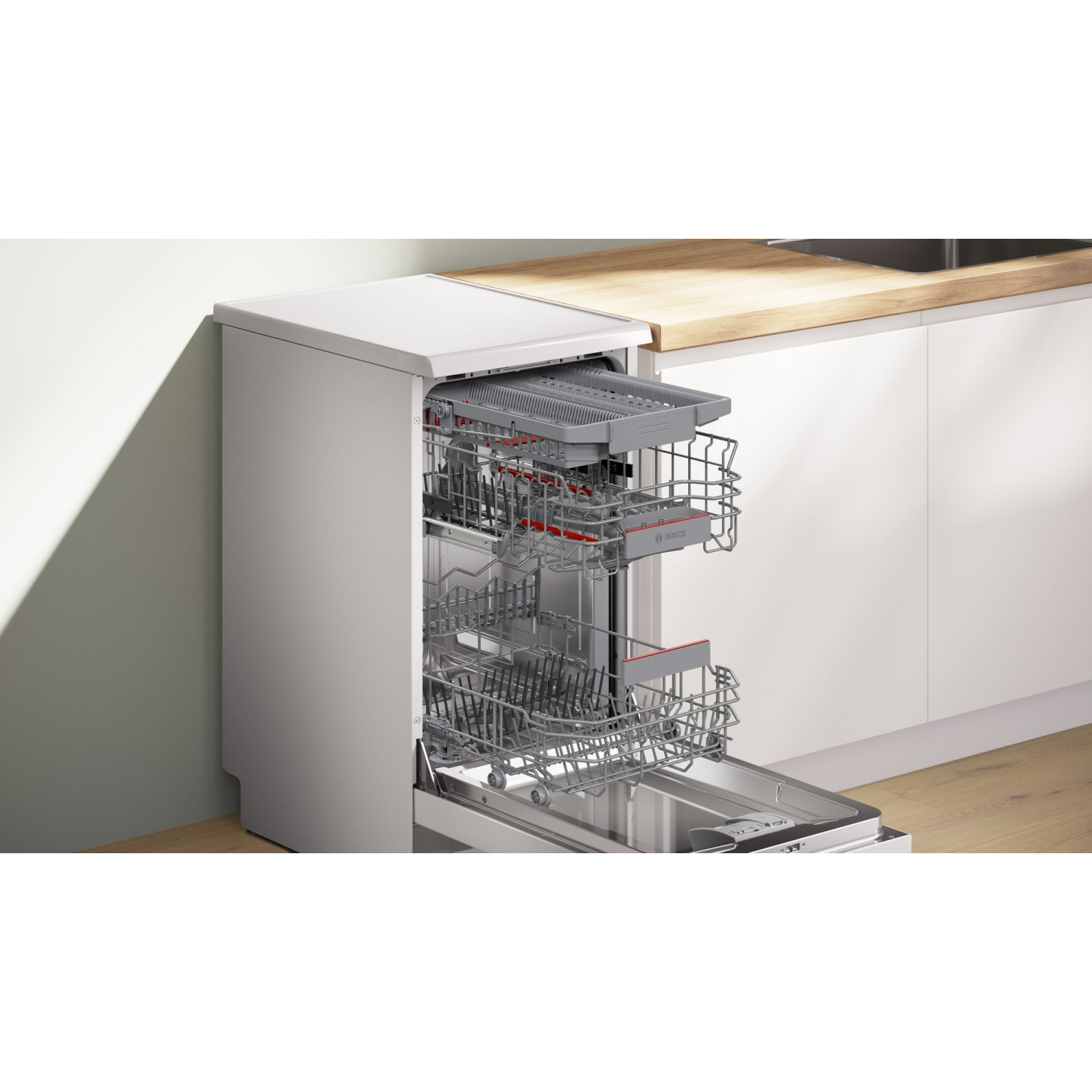 Bosch Series 4, Free-standing dishwasher, 45 cm, White full image