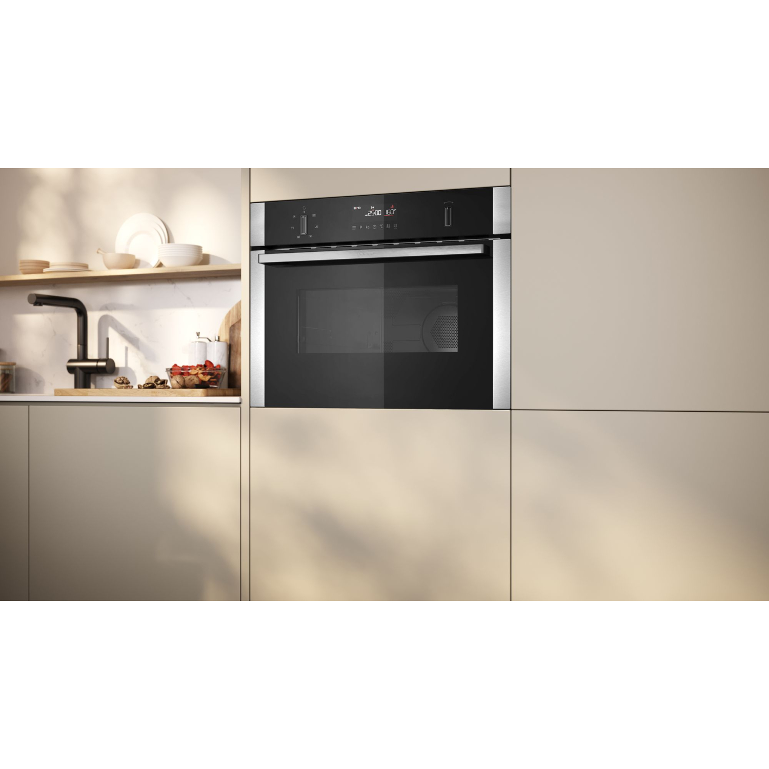 Neff C1AMG84N1B N50 900W Built-In Combi Microwave Oven - Stainless Steel full image