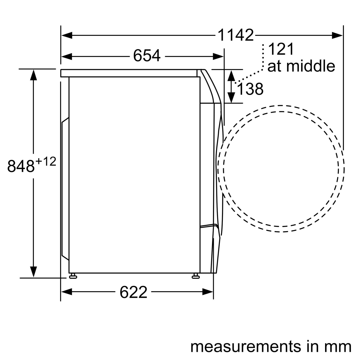 Bosch Series 8 i-Dos WNC25410GB Wifi Connected 10.5Kg / 6Kg Washer Dryer with 1400 rpm full image