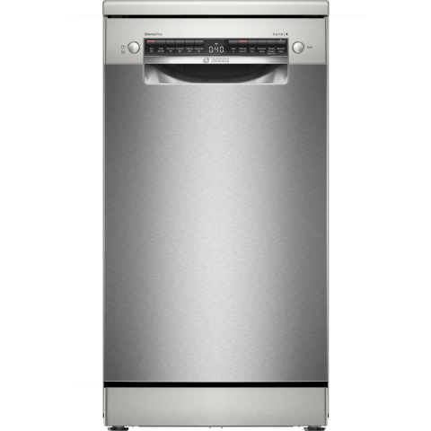 Bosch Series 4, Free-standing dishwasher, 45 cm, Stainless Steel