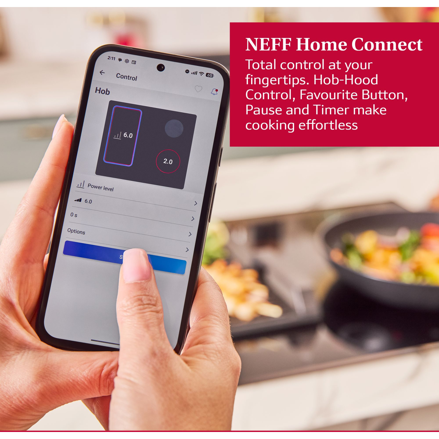 NEFF T56FHS1L0 'N70' 60cm 4 Zone Smart Induction Hob - Black full image