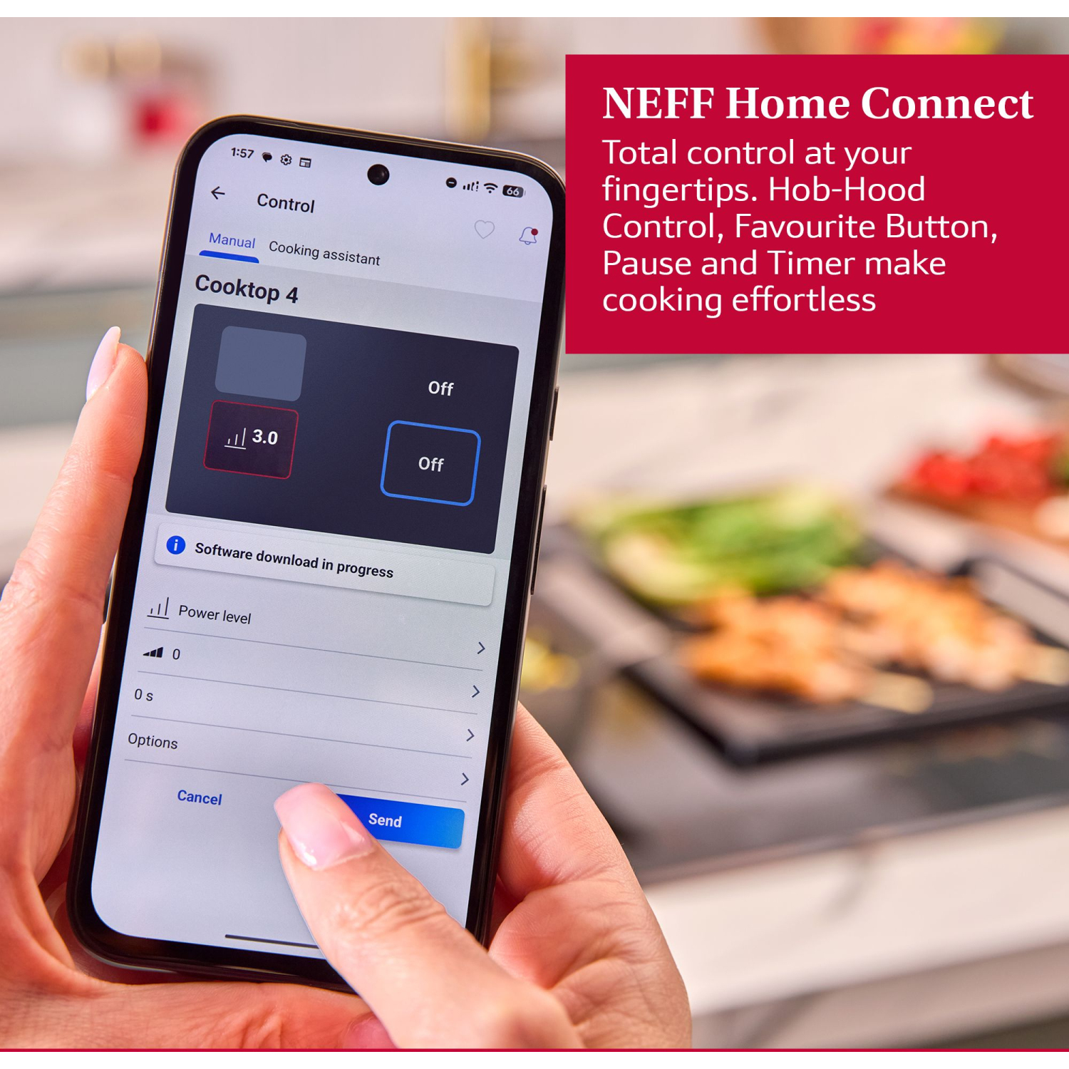 Neff N70 Induction hob, 80 cm, surface mount without frame, Twist Touch Control full image
