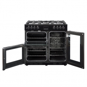 Belling Cookcentre 90cm Dual Fuel Range Cooker Professional Stainless Steel - 1
