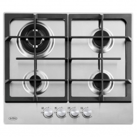 Belling 60cm stainless steel gas hob with powerful 3.6kW wok burner - cast iron pan supports