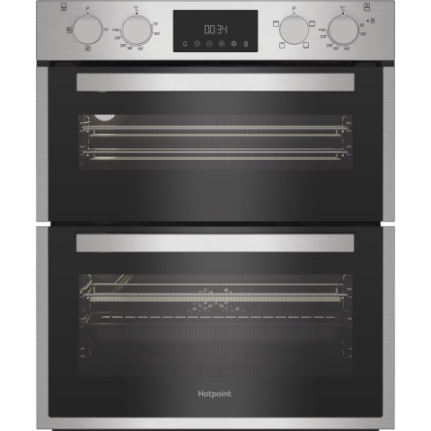 Hotpoint DUH 10D IX Built Under Electric Fan Double Oven - Stainless Steel