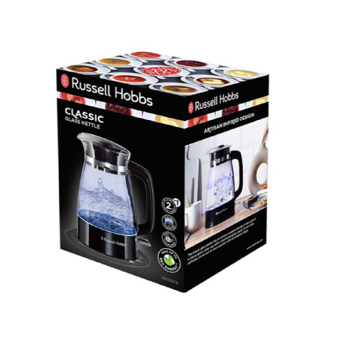 Russell Hobbs Classic Glass Kettle Black