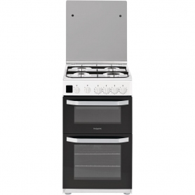 Hotpoint 50cm Gas Cooker With Double Oven White - 0