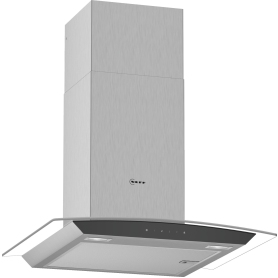 Neff N50, Wall-mounted cooker hood, 60 cm, clear curved glass design - 0