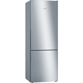 Bosch Series 6, Free-standing fridge-freezer with freezer at bottom, 201 x 70 cm, Stainless steel