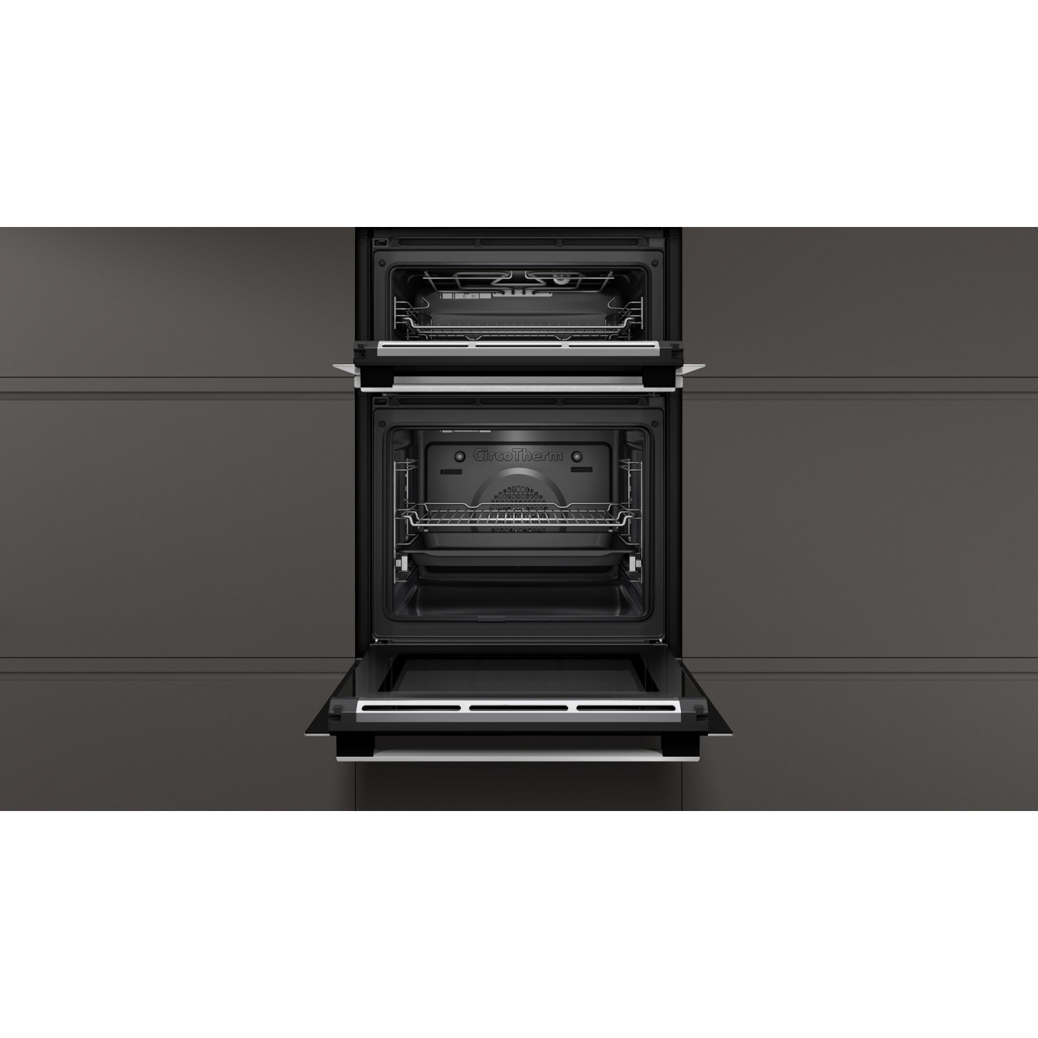 Neff N50 U2ACH7AN7B Built-In Smart Double Oven - Stainless Steel - Pyro Clean full image