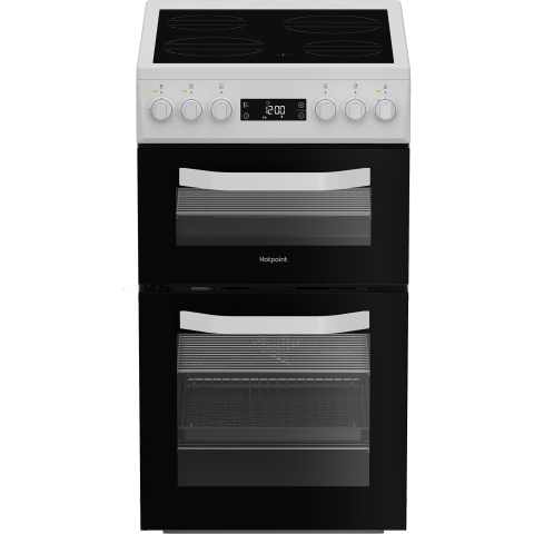 Hotpoint Double Oven Electric Cooker 50cm - White