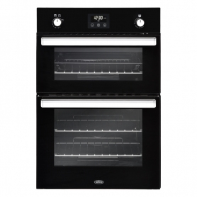 Belling Built In Double Oven Gas Black