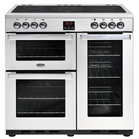 Belling Cookcentre 90cm Electric Range Cooker Professional Stainless Steel - 0