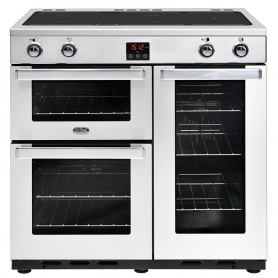 Belling Cookcentre 90cm Induction Hob Range Cooker Professional Stainless Steel