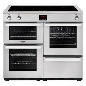 Belling Cookcentre 100cm Induction Hob Range Cooker Professional Stainless Steel
