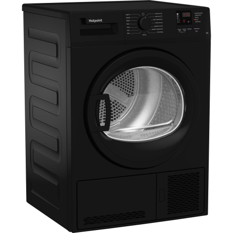 Hotpoint Condenser Dryer - Black 8KG Sensor Dry 15 cycles