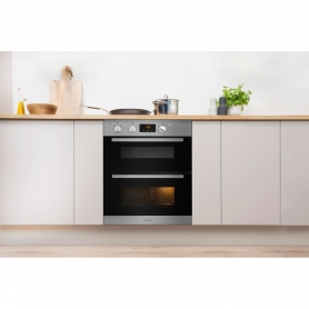 Indesit Built Under Electric Double Oven Stainless Steel - 1