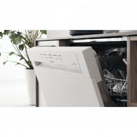 Indesit Semi Integrated Dishwasher with White Control Panel  - 1