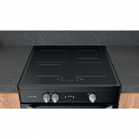 Hotpoint HDM67I9H2CB/U Freestanding Double Electric 60cm Cooker - Black - Induction Hob - 1